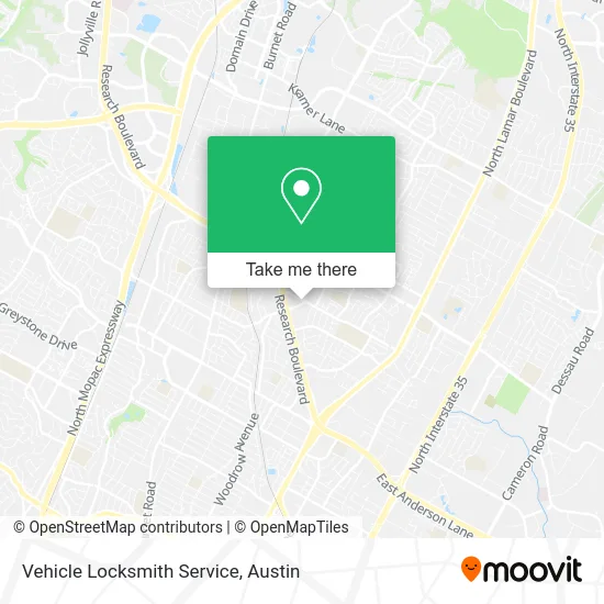 Vehicle Locksmith Service map