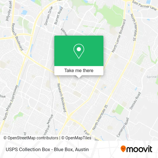 USPS Collection Box - Blue Box map
