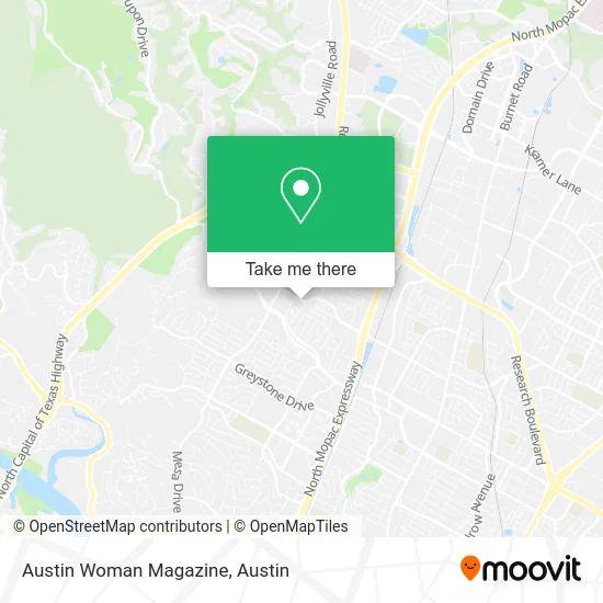 Austin Woman Magazine map