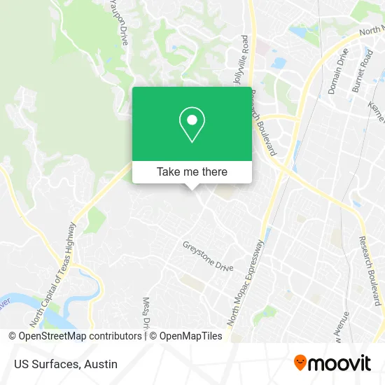 US Surfaces map