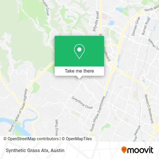 Synthetic Grass Atx map