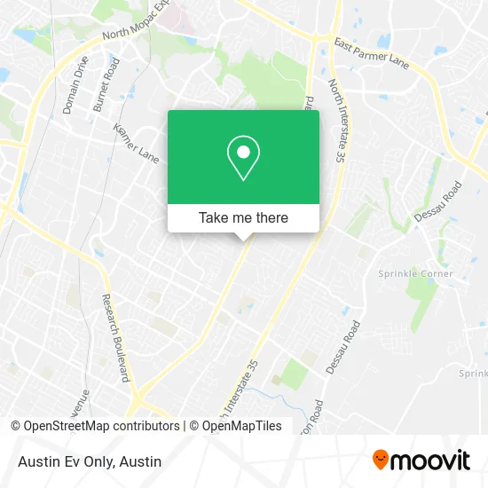 Mapa de Austin Ev Only