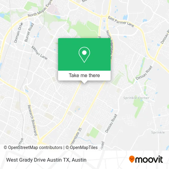 West Grady Drive Austin TX map