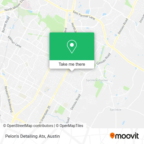 Mapa de Pelon's Detailing Atx