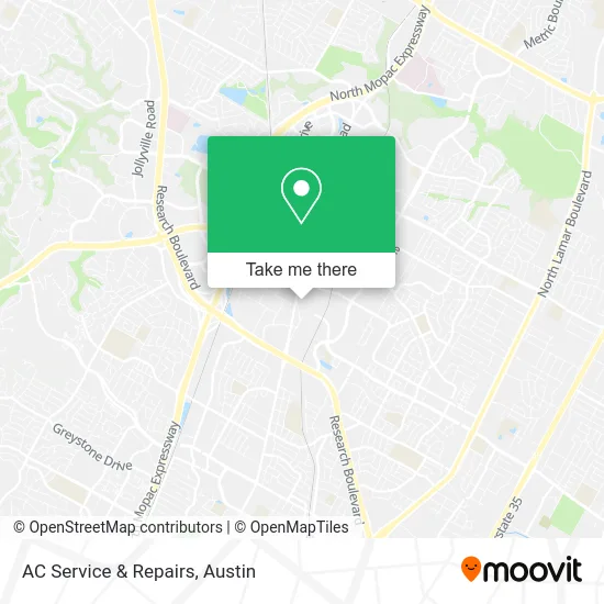 AC Service & Repairs map