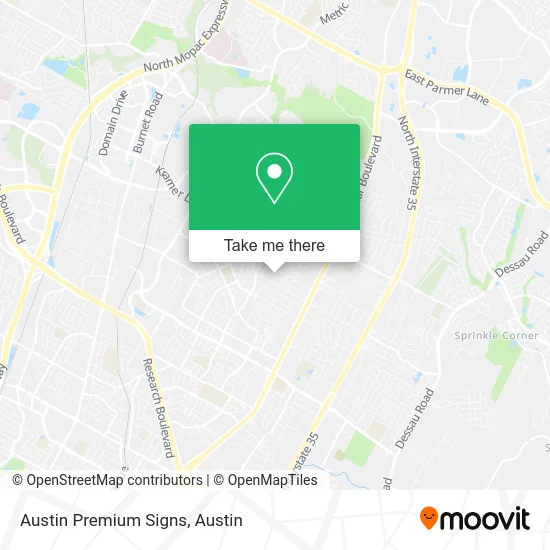 Austin Premium Signs map
