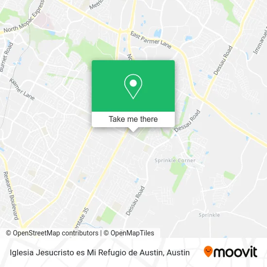 Mapa de Iglesia Jesucristo es Mi Refugio de Austin