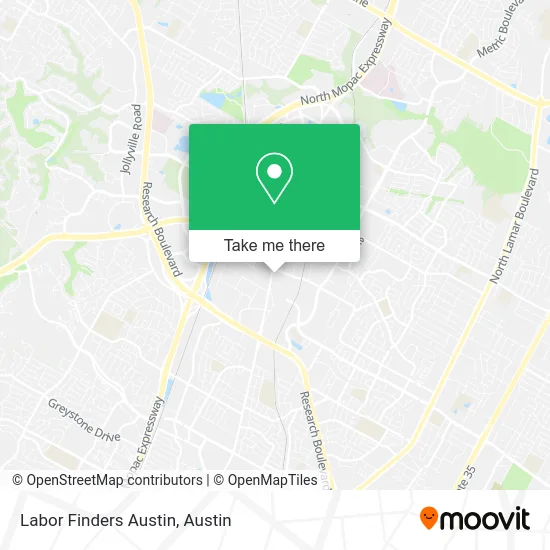 Labor Finders Austin map