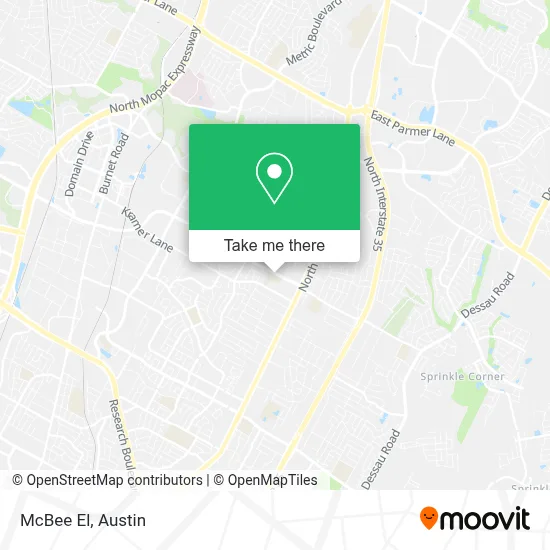 McBee El map