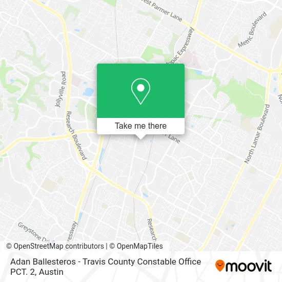 Adan Ballesteros - Travis County Constable Office PCT. 2 map
