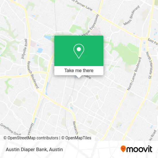 Mapa de Austin Diaper Bank
