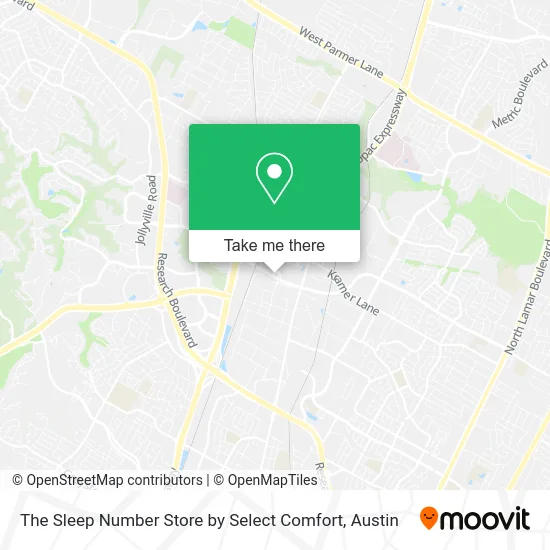 The Sleep Number Store by Select Comfort map