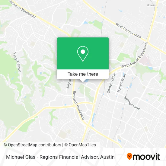Mapa de Michael Glas - Regions Financial Advisor