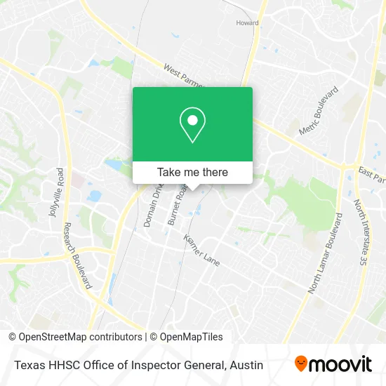 Texas HHSC Office of Inspector General map