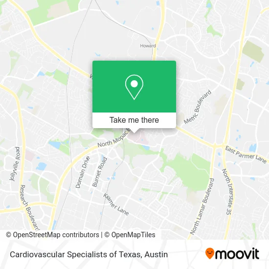 Cardiovascular Specialists of Texas map