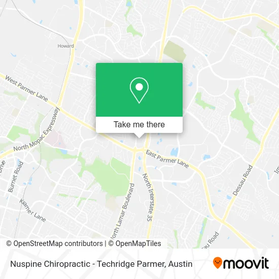 Nuspine Chiropractic - Techridge Parmer map