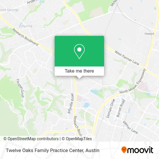 Twelve Oaks Family Practice Center map