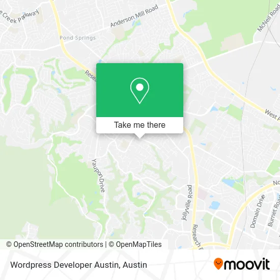 Mapa de Wordpress Developer Austin