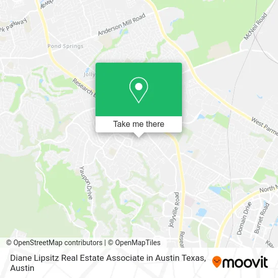Mapa de Diane Lipsitz Real Estate Associate in Austin Texas