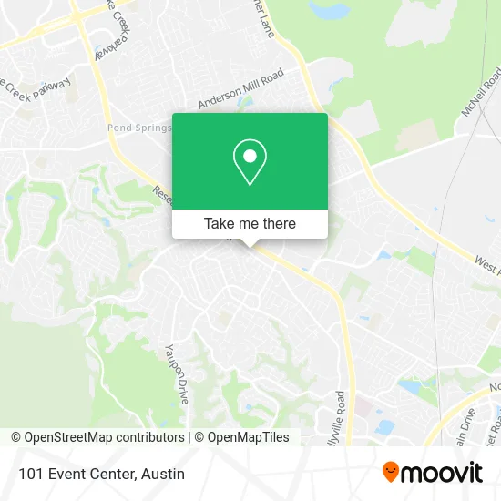 101 Event Center map