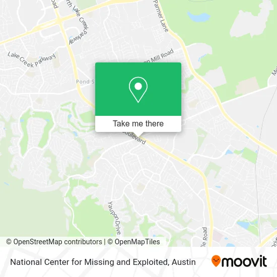National Center for Missing and Exploited map