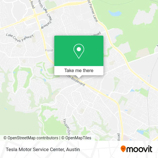 Tesla Motor Service Center map