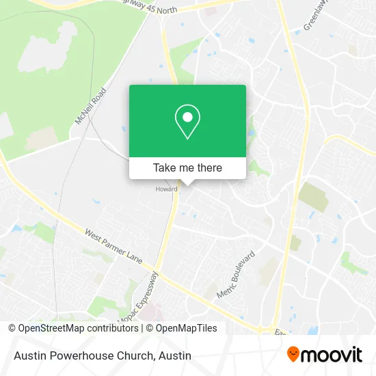 Austin Powerhouse Church map