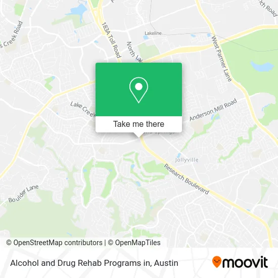 Alcohol and Drug Rehab Programs in map