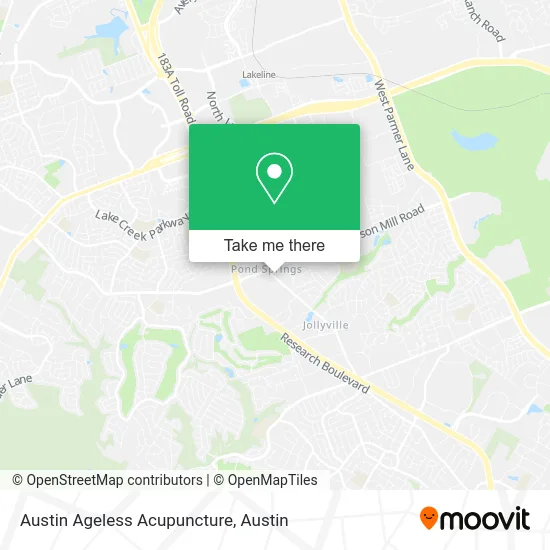 Austin Ageless Acupuncture map
