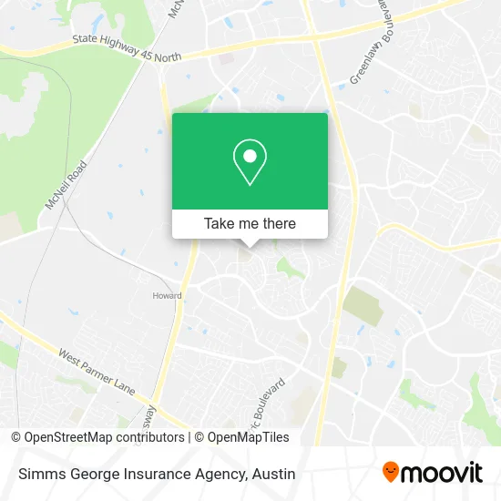 Simms George Insurance Agency map
