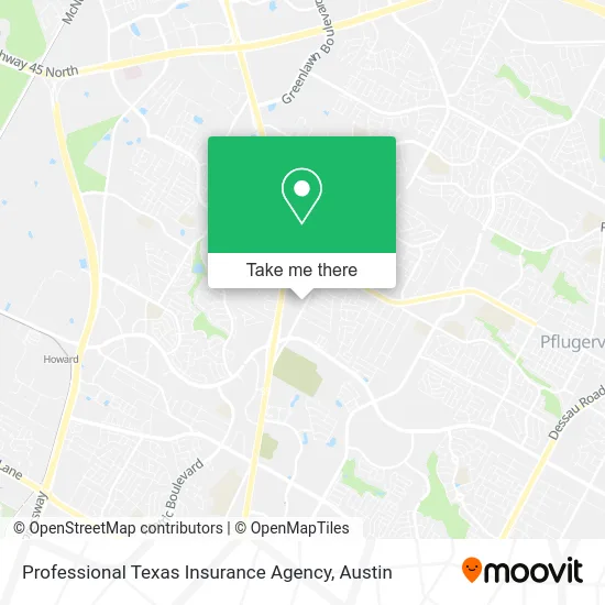 Professional Texas Insurance Agency map