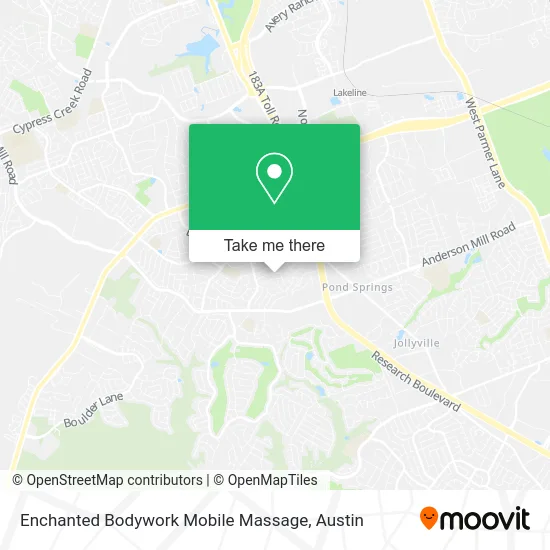 Enchanted Bodywork Mobile Massage map