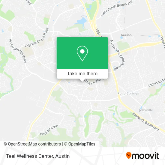 Mapa de Teel Wellness Center