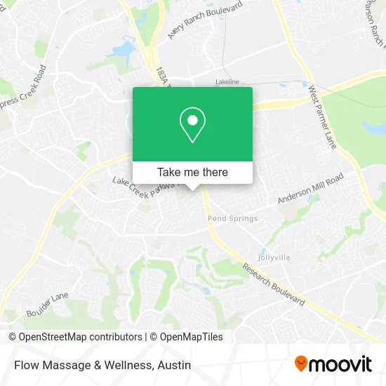 Flow Massage & Wellness map