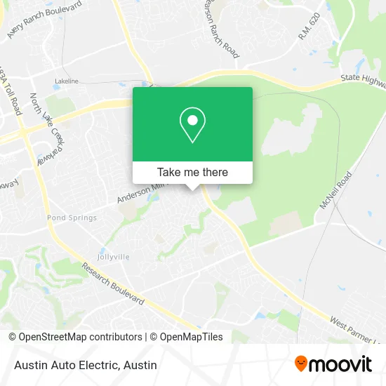 Austin Auto Electric map