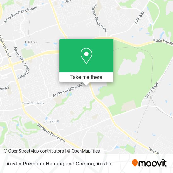 Austin Premium Heating and Cooling map