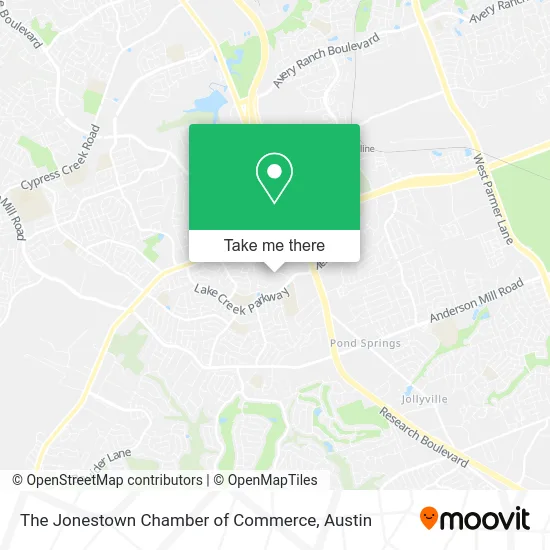 The Jonestown Chamber of Commerce map