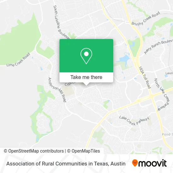 Mapa de Association of Rural Communities in Texas