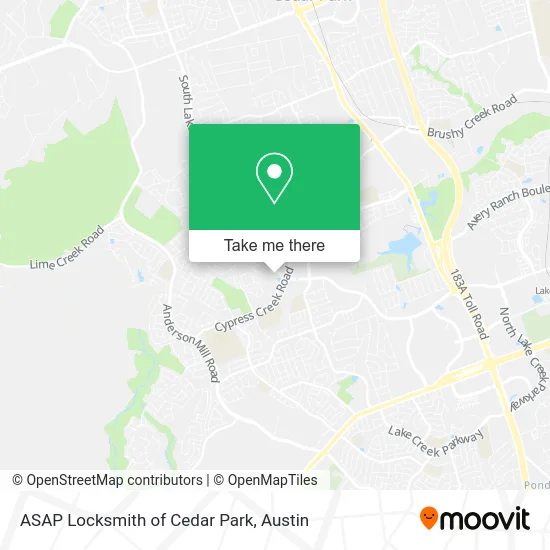 Mapa de ASAP Locksmith of Cedar Park