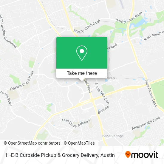 H-E-B Curbside Pickup & Grocery Delivery map