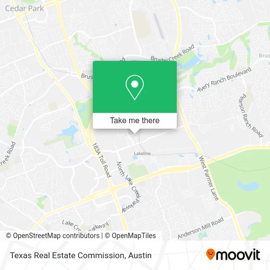 Texas Real Estate Commission map