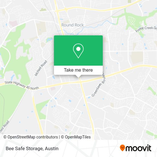 Bee Safe Storage map