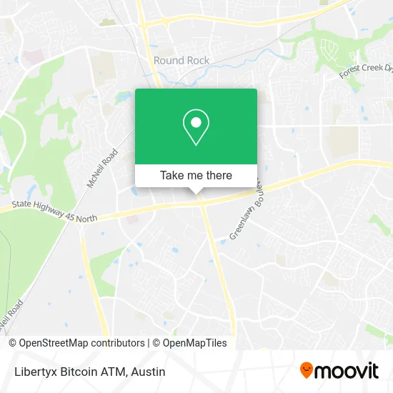 Mapa de Libertyx Bitcoin ATM