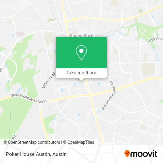 Poker House Austin map