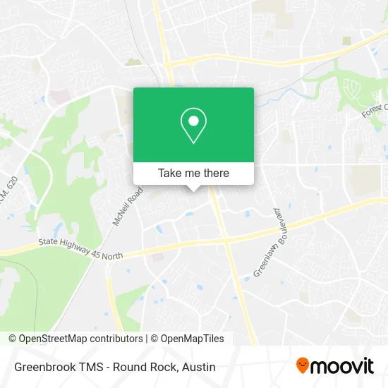 Greenbrook TMS - Round Rock map