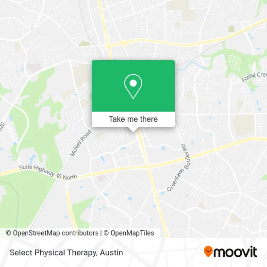 Select Physical Therapy map