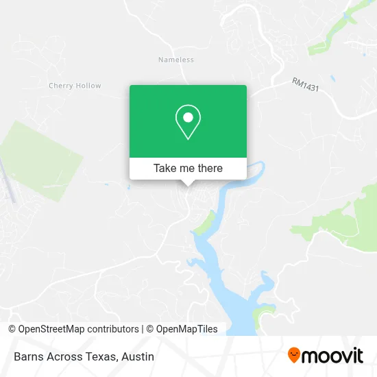 Barns Across Texas map