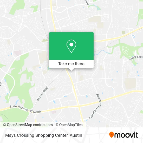 Mays Crossing Shopping Center map