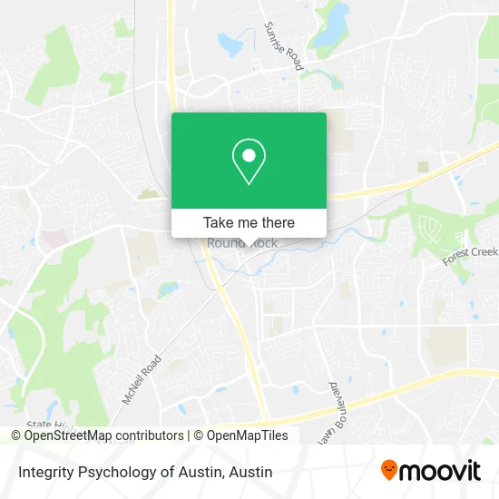 Integrity Psychology of Austin map