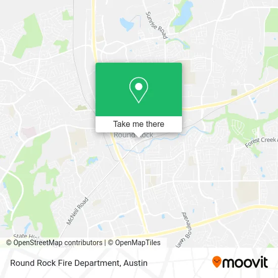 Round Rock Fire Department map